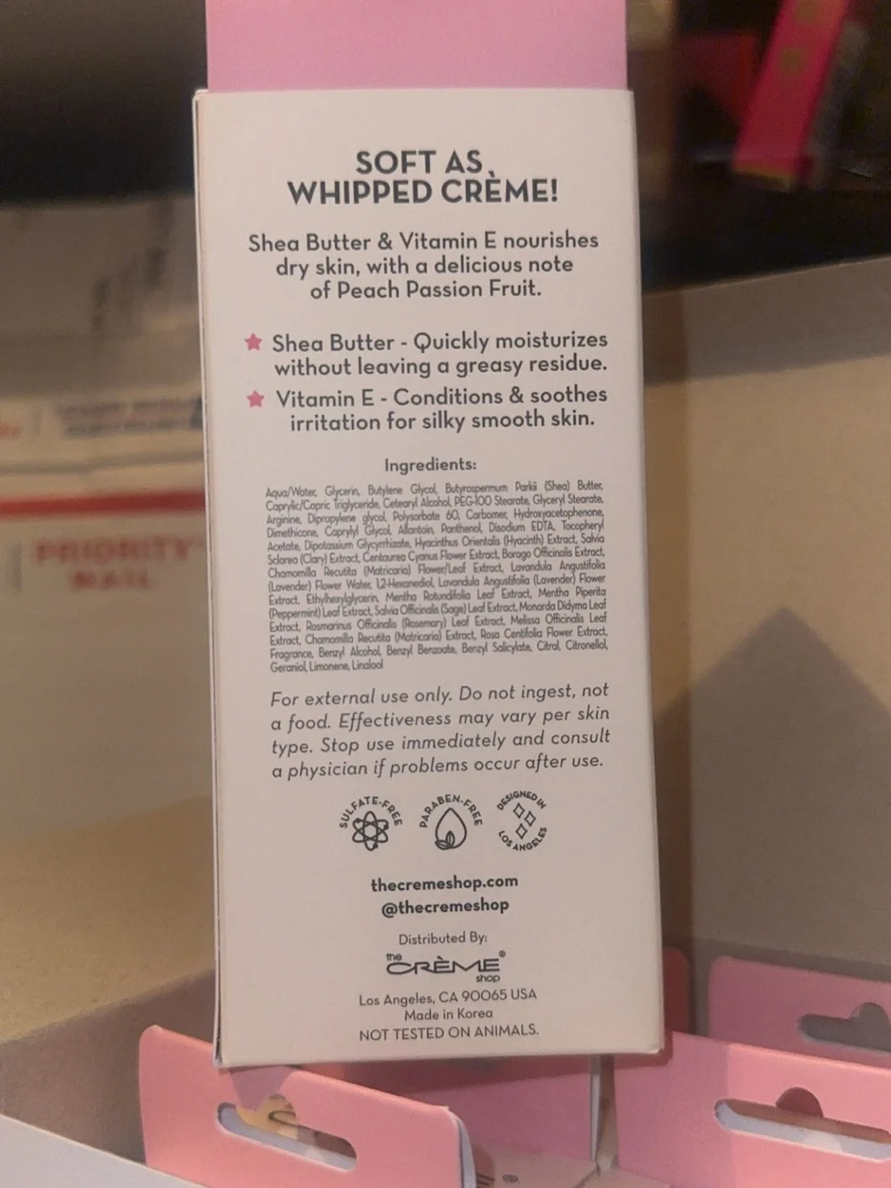 The Crème Shop Peach Passion Moisturizing Hand Crème